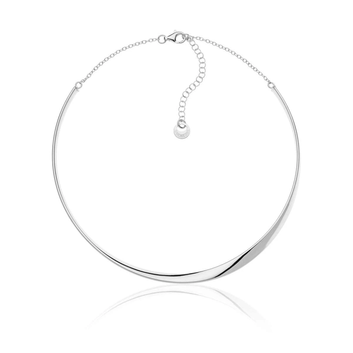 Tata Gisèle Girocollo Semirigido Argento 925: Collana 40mm Con Moschettone