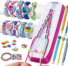 Iqkidz Friendship Bracelet Making Kit - Make Bracelets Craft Toys for Girls Age