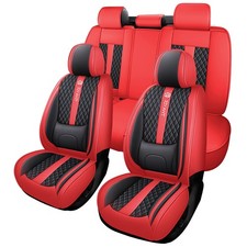 5-seats Car Seat Covers Nappa Leather Front Rear Cushion Full Set Universal 5-seats Car Seat Covers Nappa Leather Front Rear Cushion Full Set Universal