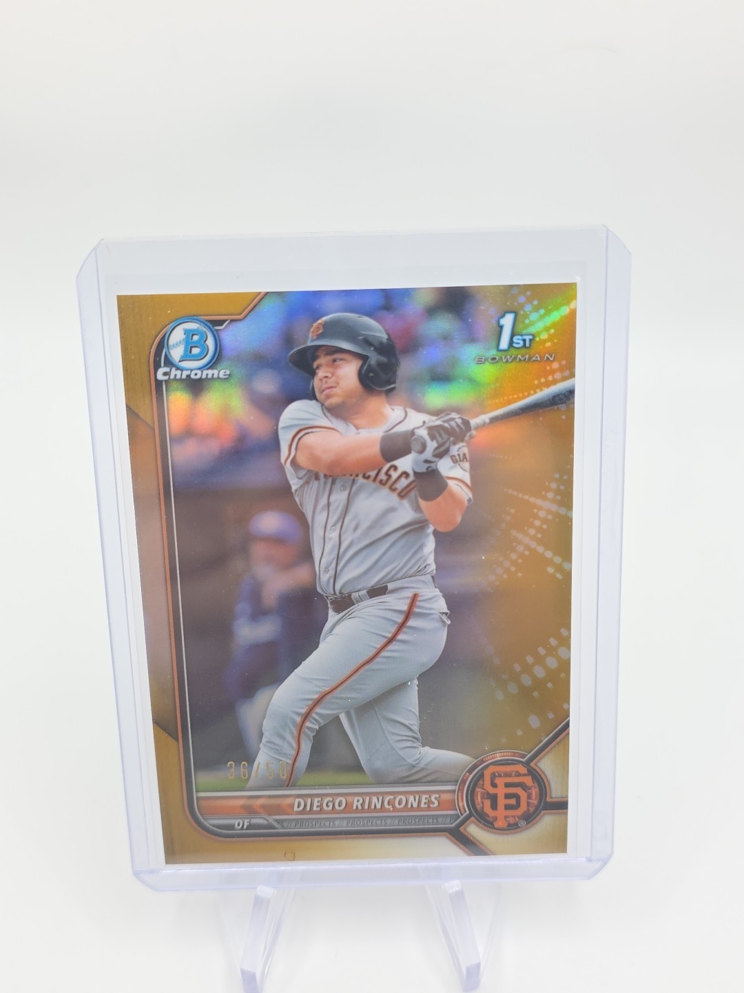 2022 Bowman - Chrome Prospects Diego Rincones #BCP-65 Gold Refractor /50 (RC)