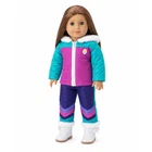 Teal & Magenta 2 piece Snowsuit 18" Doll Clothes Fits American Girl Doll