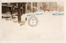 Cadillac MI Michigan Snowstorm Winter Scene 1931 RPPC Photo Postcard COPY