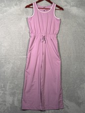 Athleta Girl Jumpsuit Girls Large 12 Purple Jump For Joy Sleeveless Wide Leg
