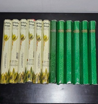 Kamini Räucherstäbchen Konvolut x 12 Packungen, Weißer Salbei & Patchouli (20 Stäbchen pro Stück)