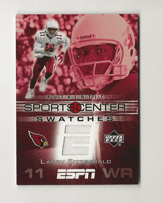 2005 Upper Deck ESPN Sports Center Swatches #LF Larry Fitzgerald Cardinals