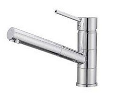 Cooke & Lewis Jonha Pull out Chrome effect Kitchen Top lever Tap