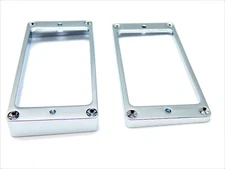 Metal Humbucker Pickup Ring Set Slanted & Curved Bottom for Gibson Guitar CHROME