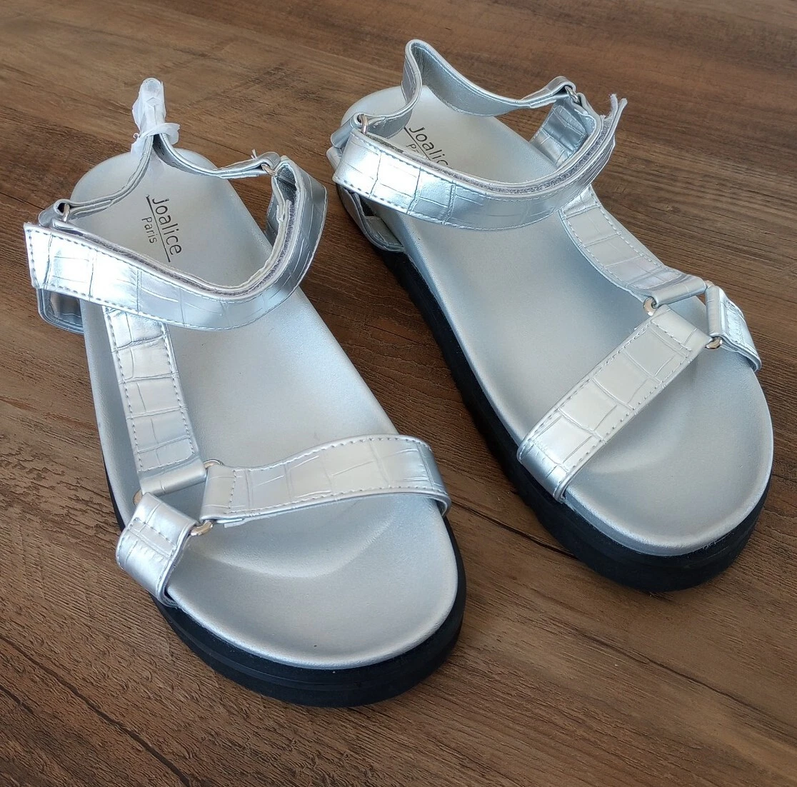 Joalice Paris Women s Walking Sandals W Ankle Strap Silver EU40