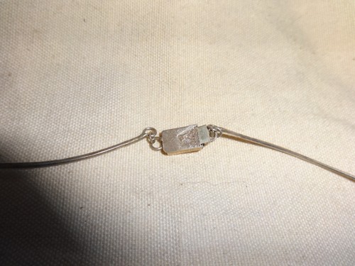 Vintage Sterling Silver TAXCO Mexico Necklace .925 Signed 15" - Picture 3 of 3