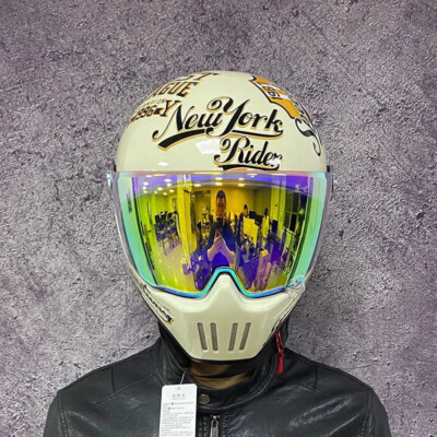 DOT Approved Retro Motorcycle Helmet Racing Full Face Men Women Motorbike Helmet