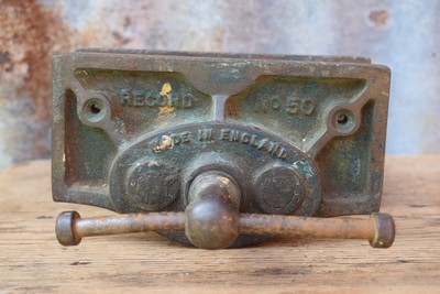 Vintage Tools Record No 50 Bench Vice old workshop clamp 
