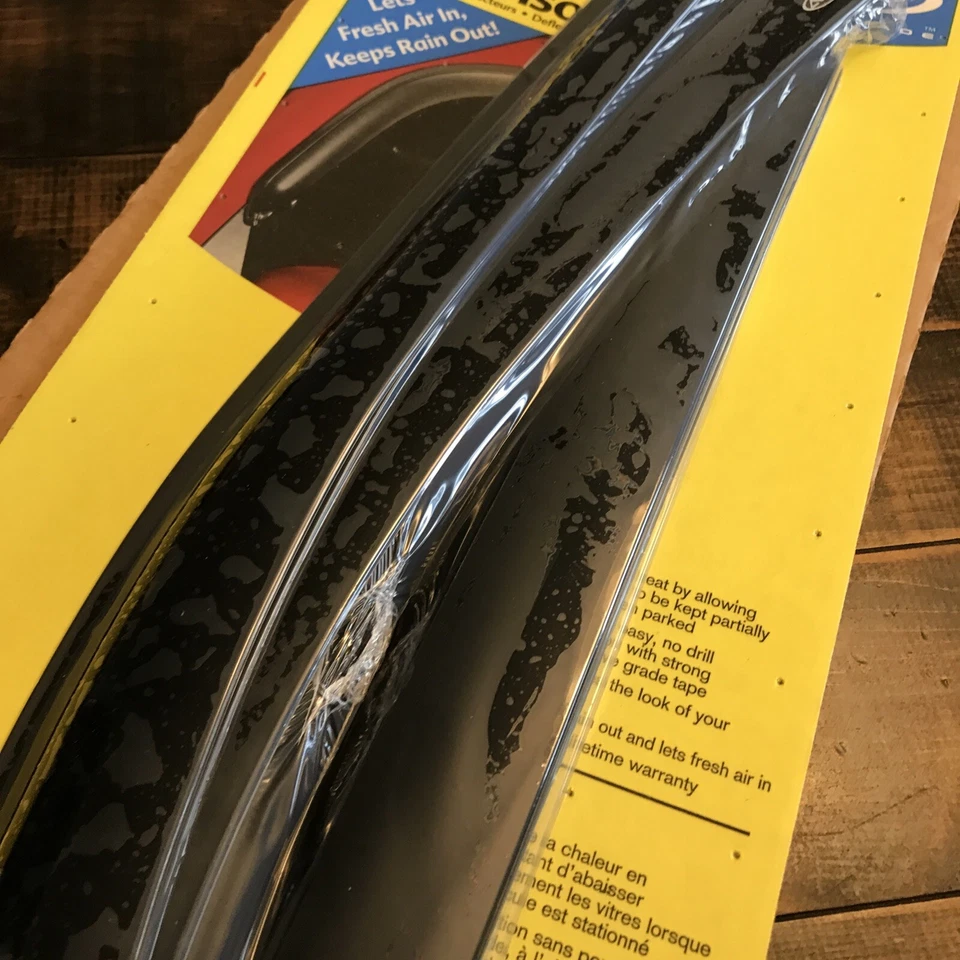 Protetores de chuva 4 peças viseira de ventilação de janela para Jeep Grand Cherokee 04 Ford Eco NOS - Imagem 3 de 4