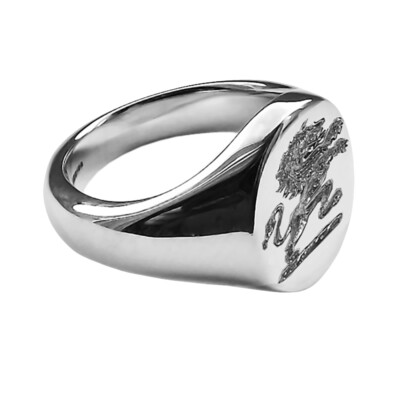 Ihre Familie Crest Oval Siegelring Intaglio 925 Sterlingsilber UK Hm 13 x 11mm