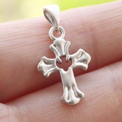 925 Sterling Silver Pigeon Cross Pendant Sacred Dove Holy Spirit For Necklace