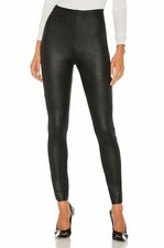 COMMANDO Black Faux Suede Smoothing Slimming Control Leggings S 4/6 SDE101