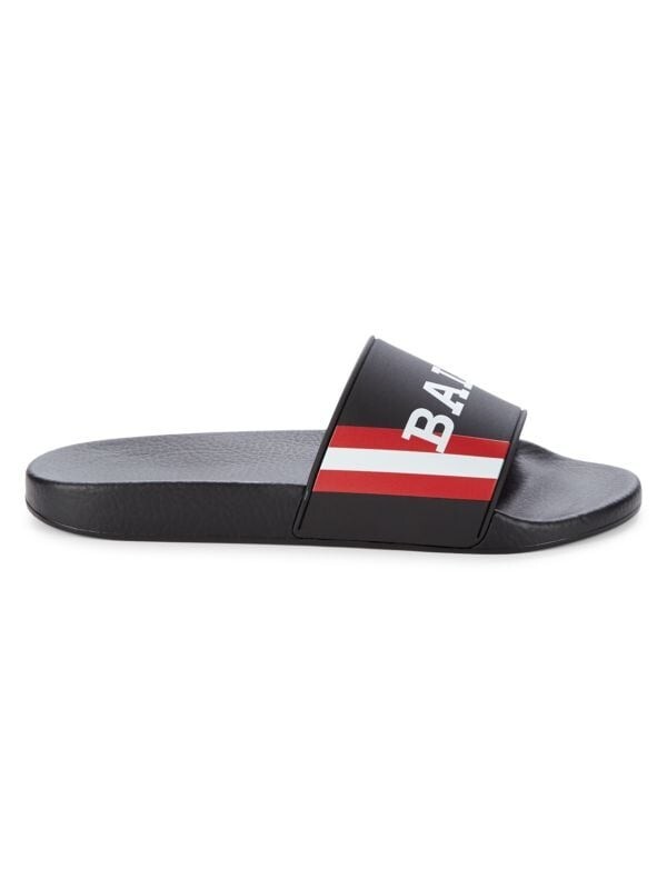 100 AUTHENTIC MEN BALLY SIMON LOGO SLIDE SANDALS UK 10/US 11 