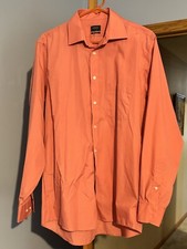 Arrow Men s Regular Fit Button Down Shirt Medium 15-15.5 34/35 Salmon Color