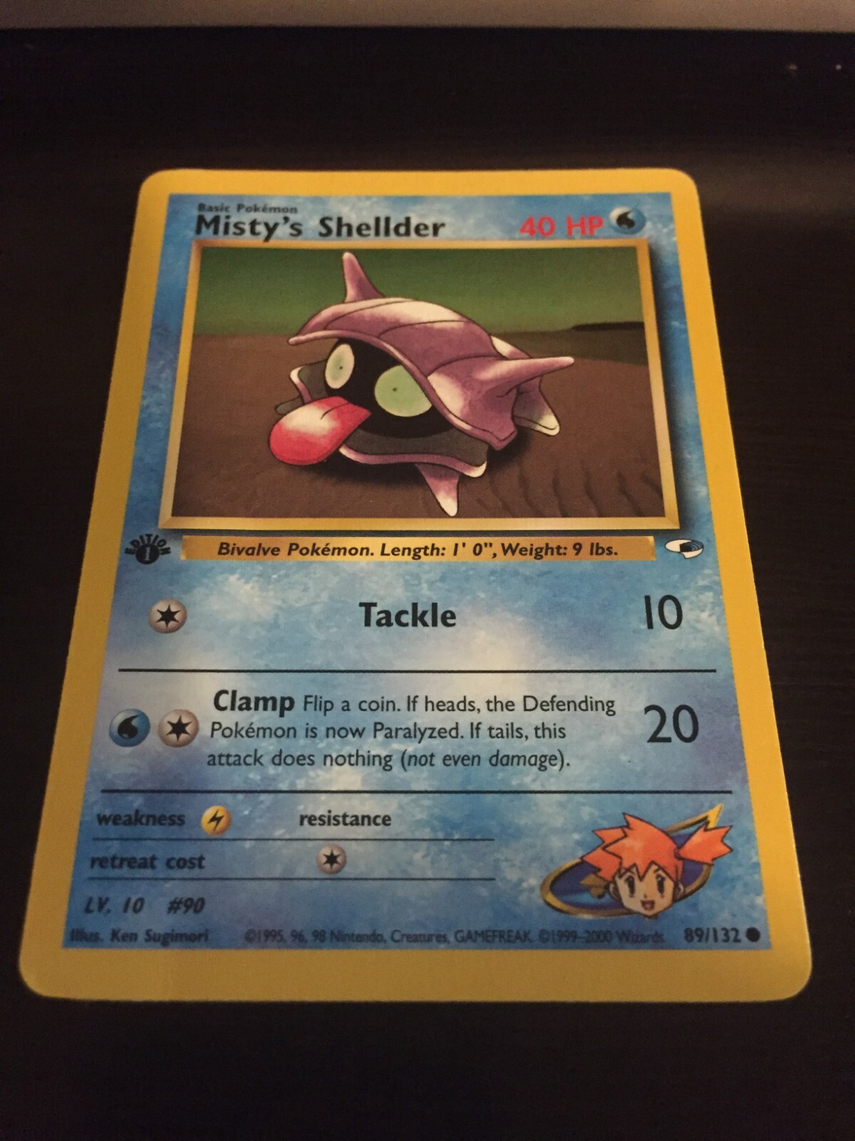 Pokémon TCG Misty's Shellder 89/132 Gym Heroes 1st Edition NM/MINT