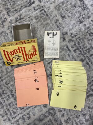 Vintage 1976 Word Hunt The Reading Card Game Bamberger Originals Spelling
