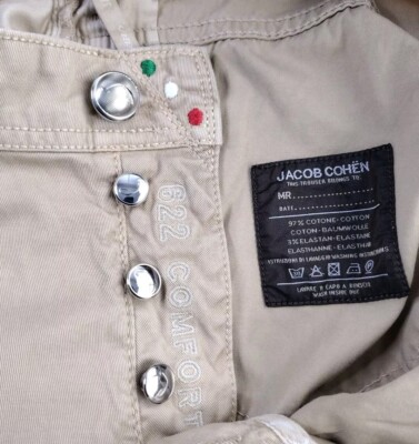 Jacob Cohen 622 Comfort Handmade Luxury Khaki 5-pocket Pants Men's