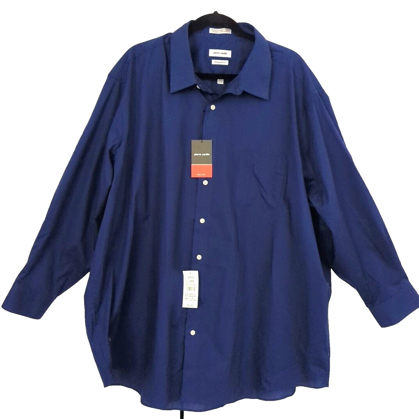 Pierre Cardin Solid Big & Tall Casual Button-Down Shirts for Men
