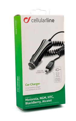 Cellularline KFZ Ladegerät mit MINI USB Anschluss Zigaretten Buchse Auto  122