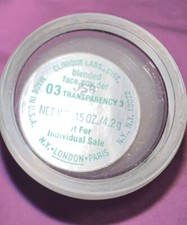 New Clinique Blended Face Powder 03 Transparency 3 .15Oz Travel Size