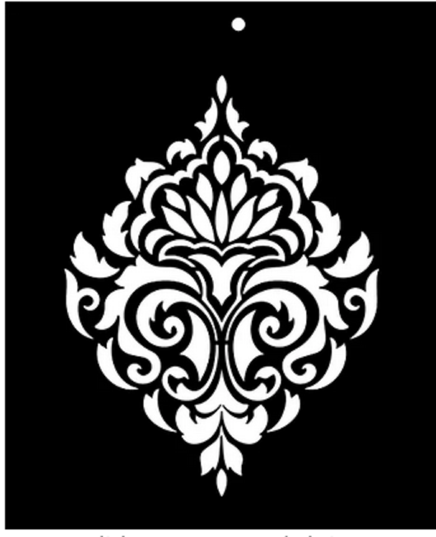 Damask Design Stencils For Art & Craft | eBay damask-design-stencils-for-art-craft-ebay