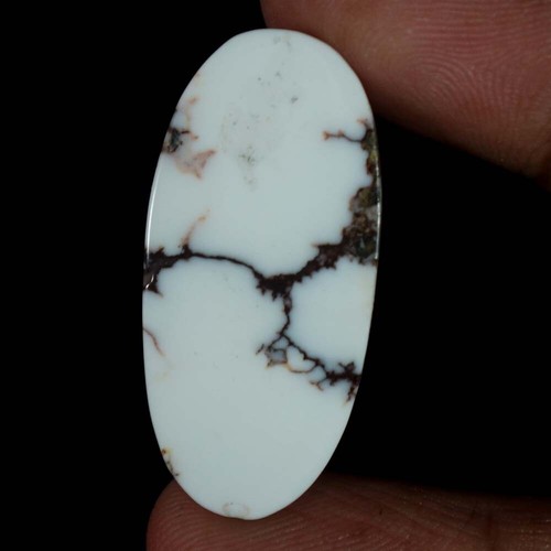 Natural Wild horse (Arizona) Magnesite Jasper Cabochon Gemstone White Red - Picture 4 of 22