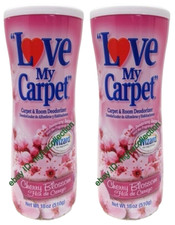 2x LOVE MY CARPET 2-in-1 Carpet & Room Deodorizer CHERRY BLOSSOM 18 Oz Ea SEALED 1.22 per fl oz