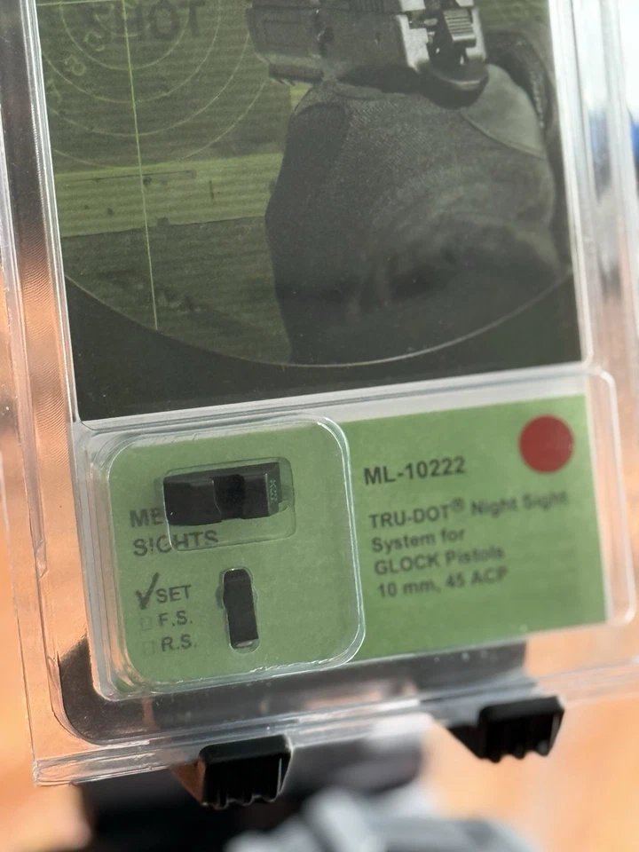 Meprolight TRU-DOT SURE SHOT Tritium Night Sight Set ML-10222 Glock 10MM .45 ACP - Image 4 of 4