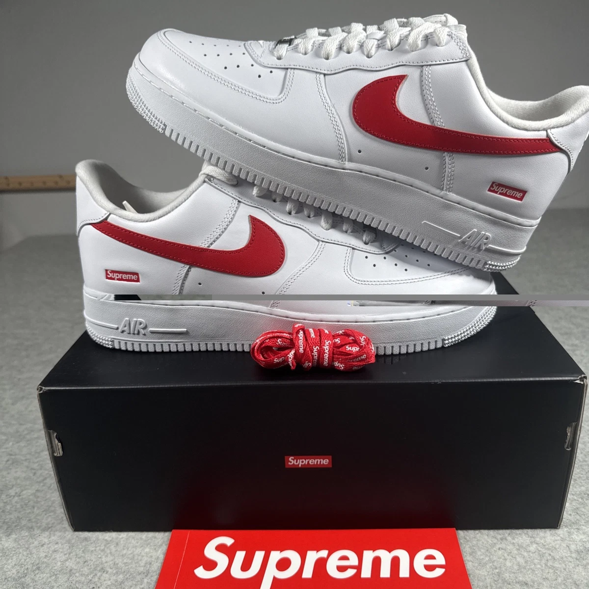 Las mejores ofertas en Nike Supreme x Air Force 1 Low Box Logo