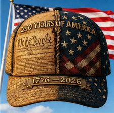 USA 250th Anniversary Baseball Cap 1776-2026 Patriotic Dad Hat