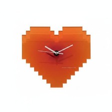 Pixel-Herzuhr Modern Herz-Wanduhr Lautlos f&uuml;r Schlafzimmer