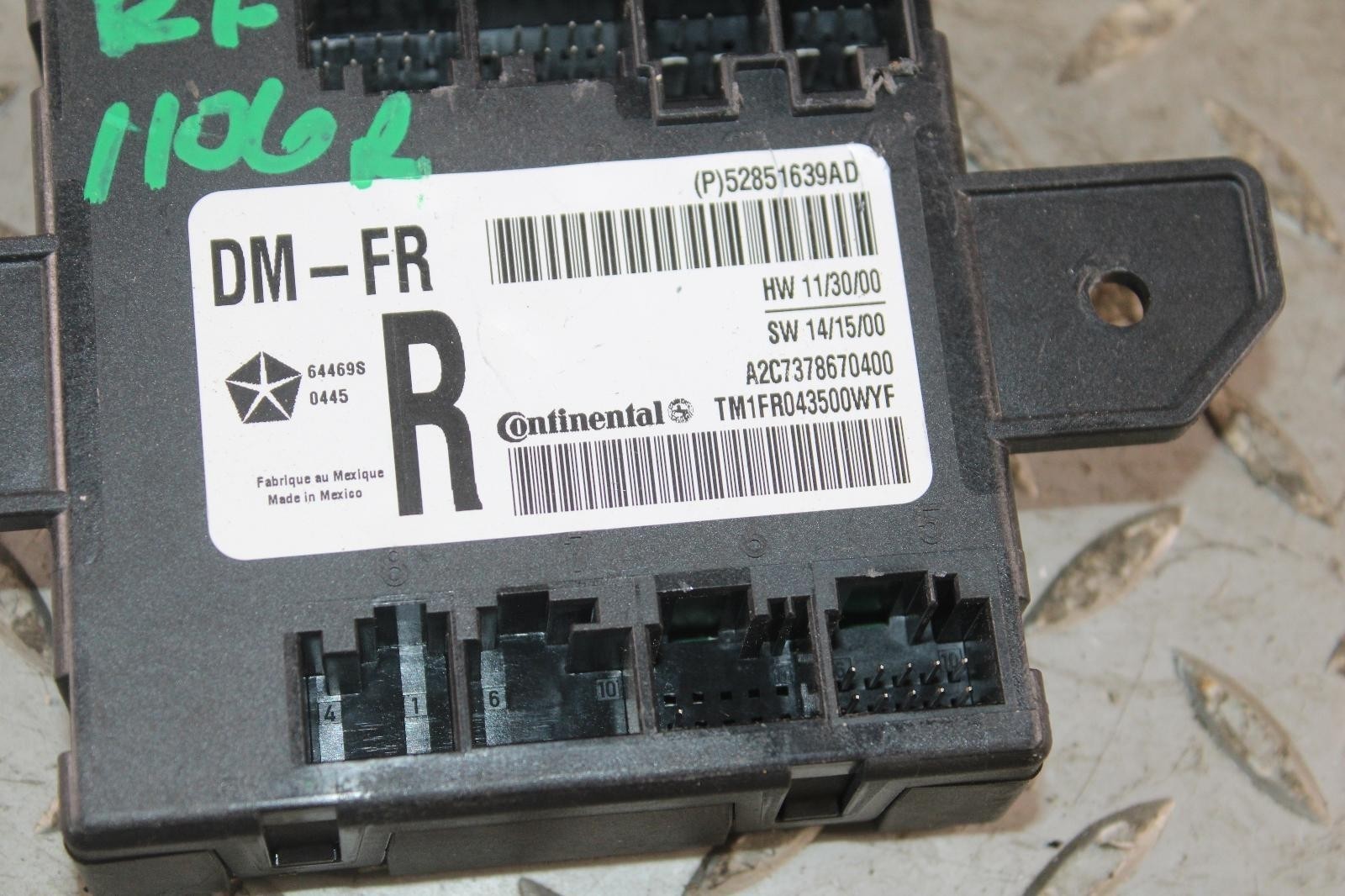 14-17 MASERATI GHIBLI Front Passenger Right RH RF Door Control Module BCU BCM OE