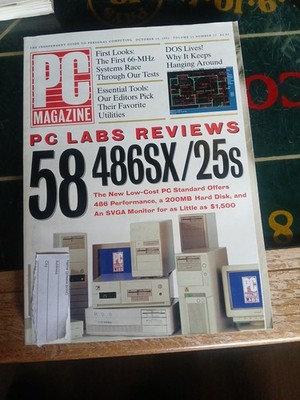PC Magazine OCT 13, 1992 Vol. 11 No. 17 Back Issue COMPUTER Magazine 58 486S/25s