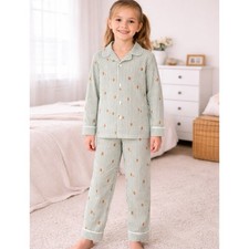 Kids Holiday Pajama Set   Gingerbread Print   Size M 8   Wondershop