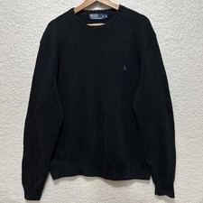 Vintage Polo Ralph Lauren Embroidered Pony Navy Blue Pullover Sweater Size XL