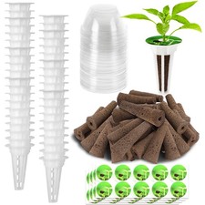 160 pcs Hydroponic Kit - Includes Sponges Baskets Transparent Domes Labels 0.20 per gallon