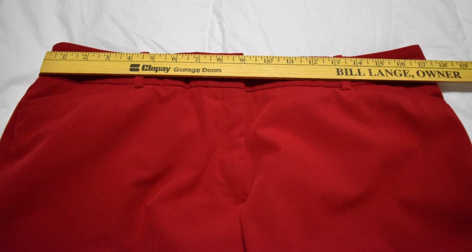 WORTHINGTON Pantalón Curvy Perfecto Elástico ROJO VESTIDO PANTALONES TALLA 14 Vacaciones Carrera Foto 3 de 4