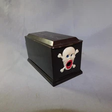 VINTAGE Coffin Cigarette Dispenser "One More Cigarette One More Nail"