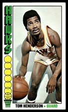1976-77 Topps Tom Henderson #8 - Atlanta Hawks - VG