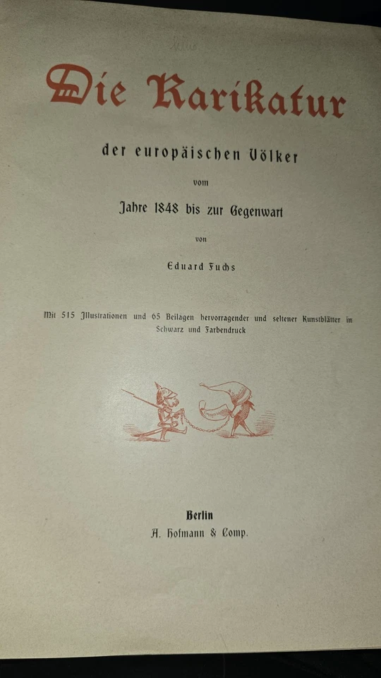 Fuchs Die Karikatur 1848-1900 Antique Book Gift To Cartoonist John C. Chase - Image 4 of 4