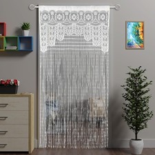 2 Pcs Lace Door String Curtain for Doorways  Bohemian Curtains Window Wall Clo...