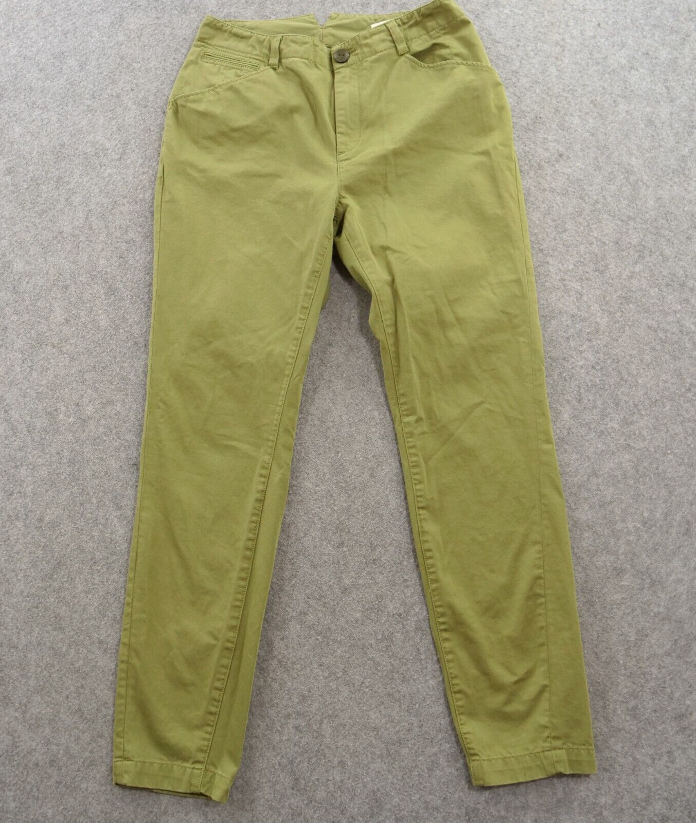 Rag Bone Pants Womens 26 Green Flat Front Chinos High Rise Slim Zip Fly