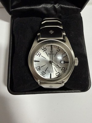 Herren-Armbanduhr Alpha Edelstahl Gebraucht