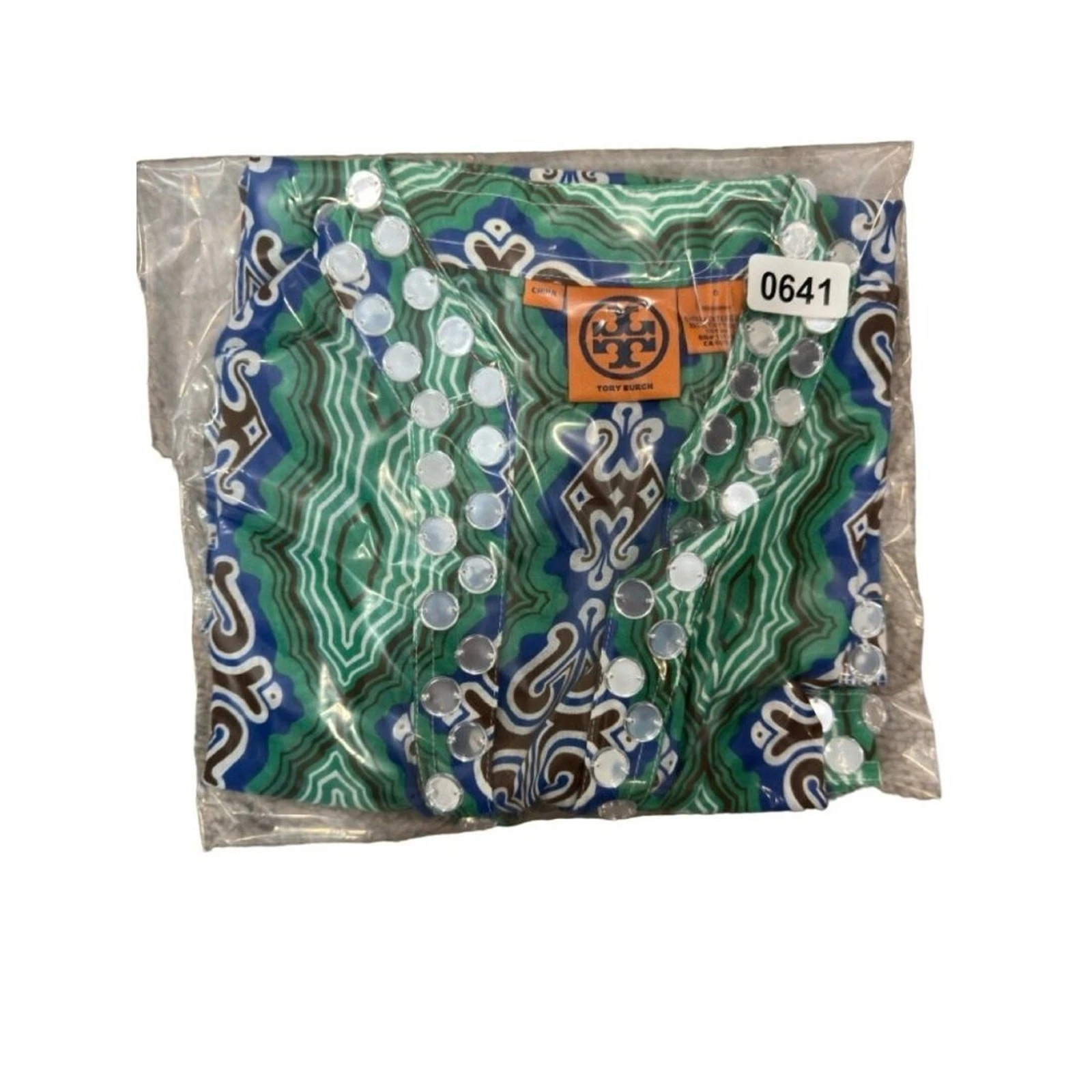 Top tunica Tory Burch Stephanie impreziosito da specchio boho manica lunga 0