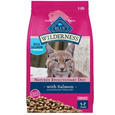 Blue Buffalo Wilderness Adult Dry Cat Food, High-Protein, Grain-Free, Salmon, 5-
