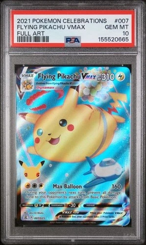 Flying Pikachu Vmax Celebrations SWSH 2021 007/025 PSA 10 Gem Mint Pokemon