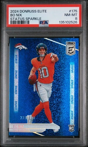 2024 PANINI DONRUSS ELITE STATUS SPARKLE #175 BO NIX 229/299 PSA 8
